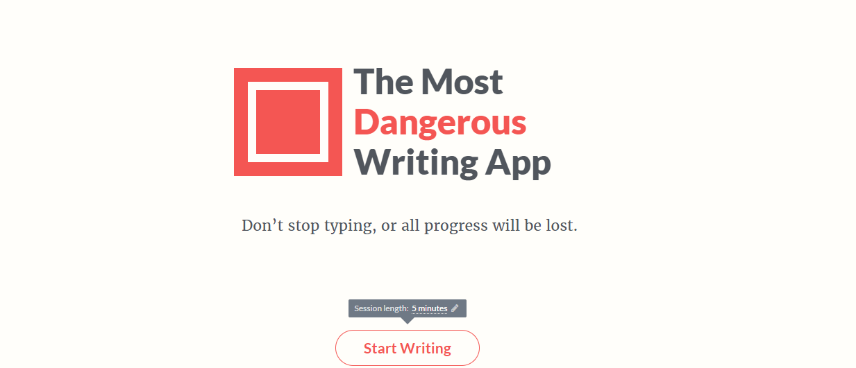 the most dangerous writing app